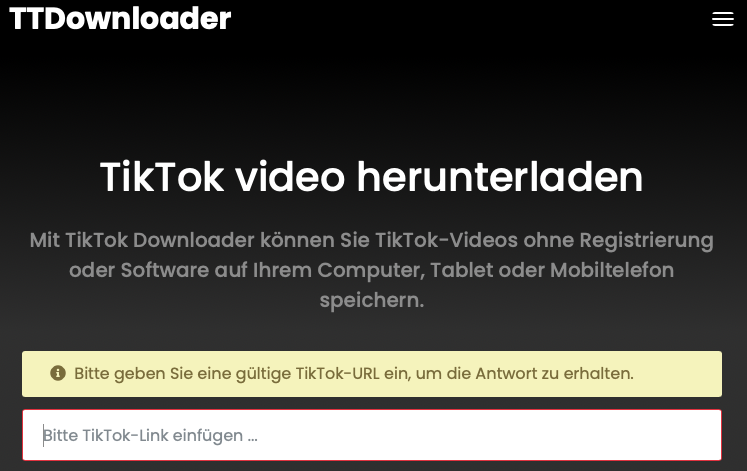 TTDownloader - TikTok Musik Video Downloader