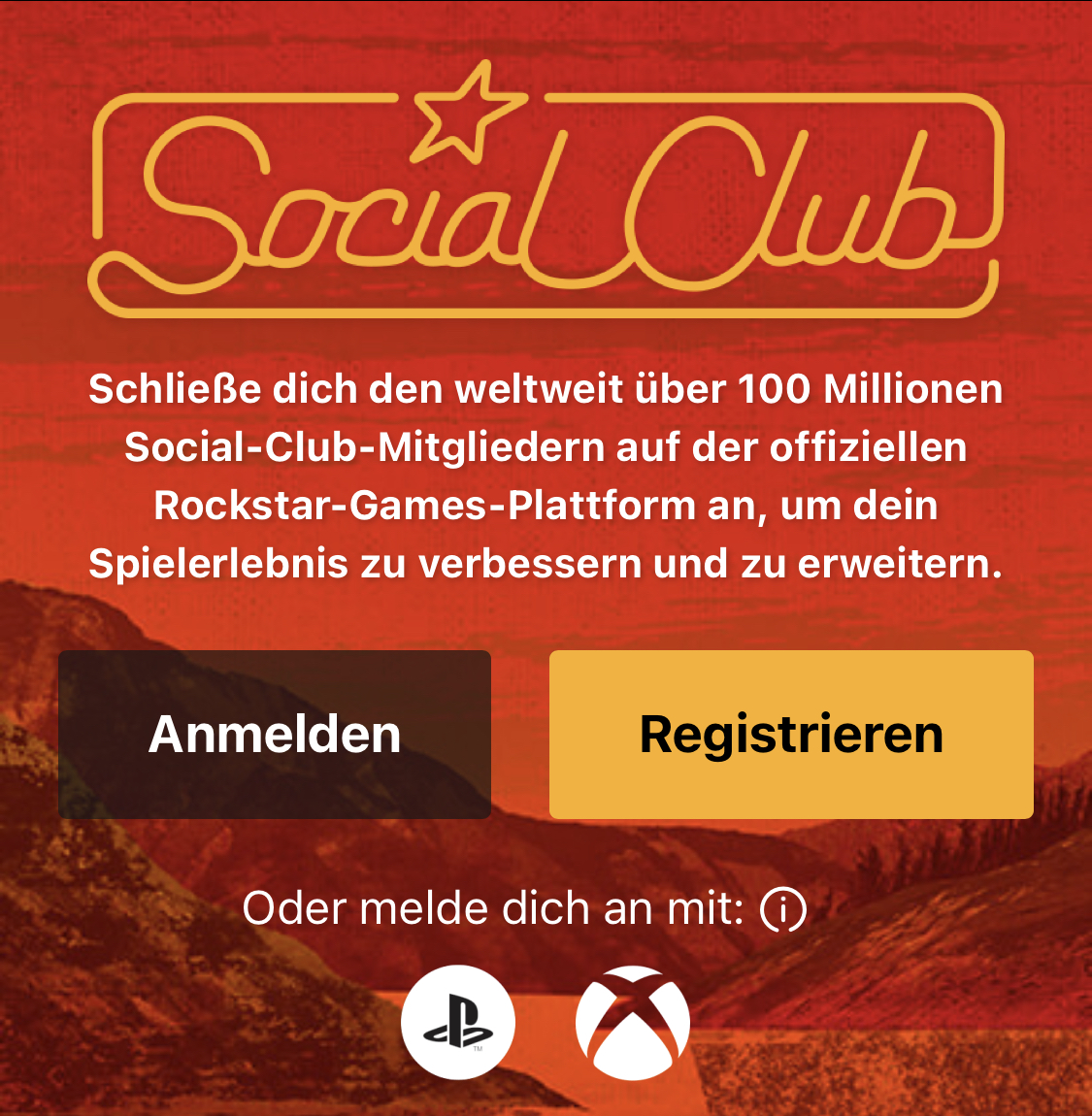 Registrieren oder Anmelden beim Rockstar SocialClub