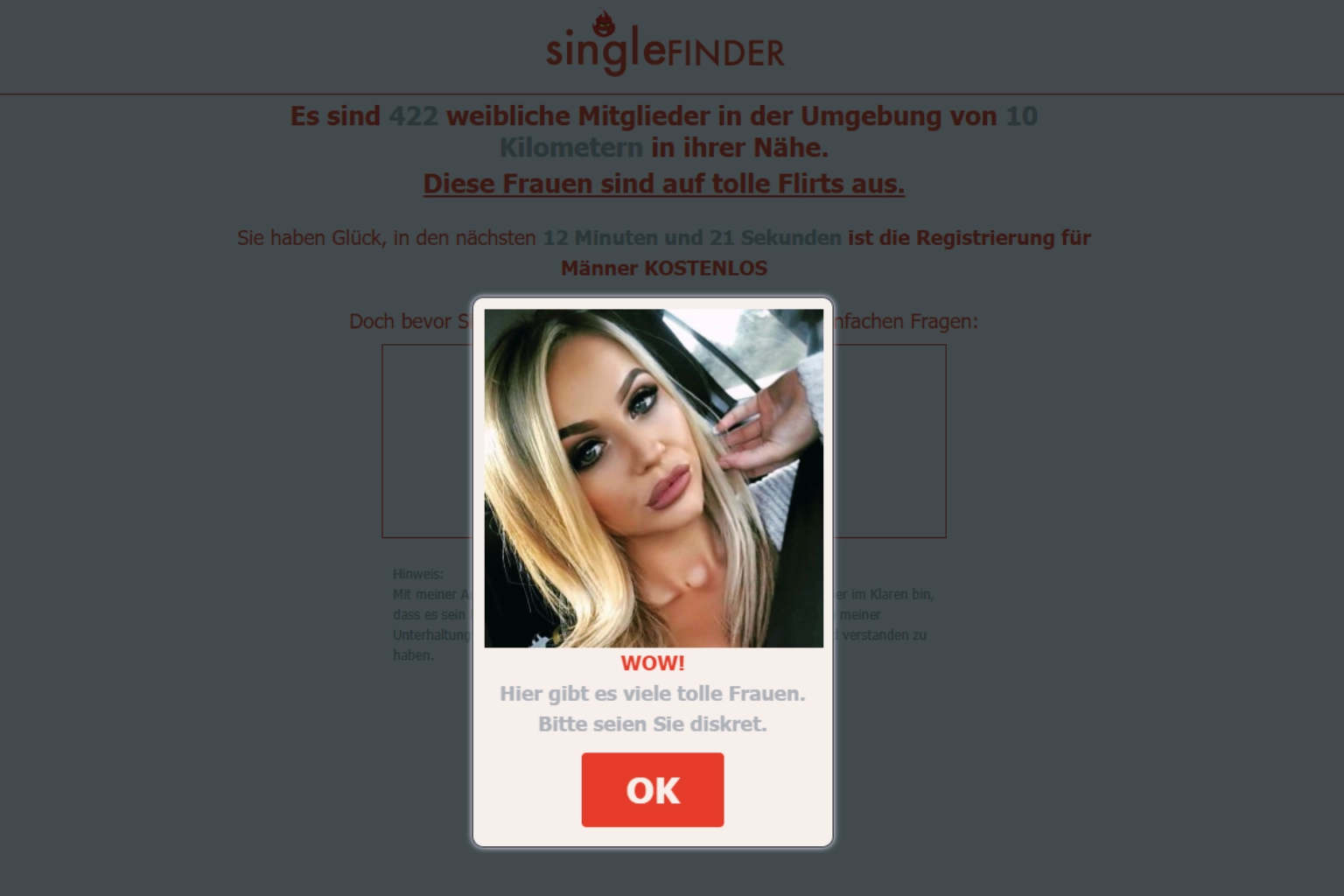 SingleFINDER ONS App 2026 – beste Dating App für schnelle One-Night-Stands